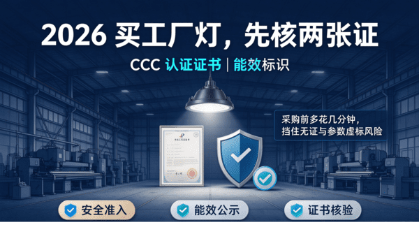 车间要换灯？先把供应商的&nbsp;3C&nbsp;证书和能效标识翻出来看一眼